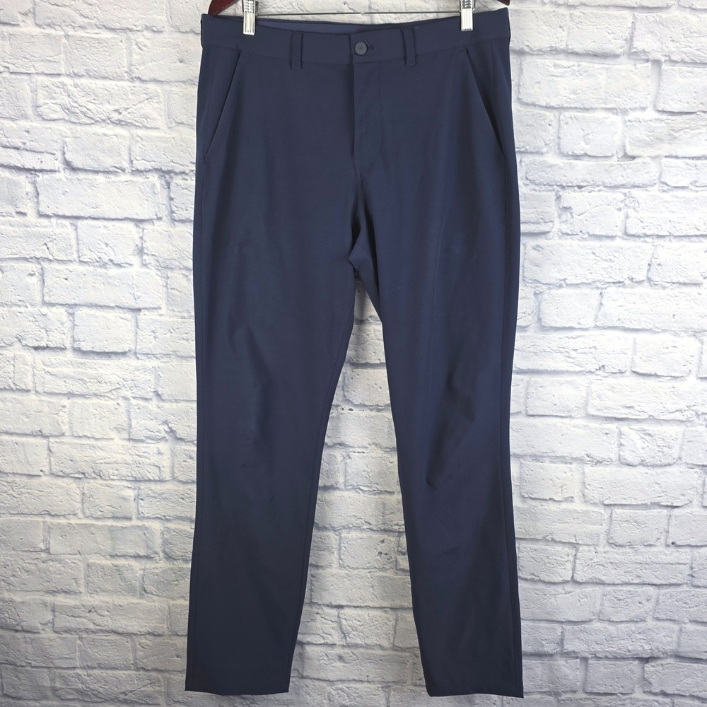 Mizzen Main Helmsman Slim Chino Pants Navy Blue Men Performance Stretch Sz 34X32 - Picture 2 of 11